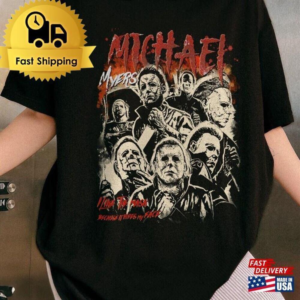Retro Michael Myers Shirt Horror Movie T-Shirt Unisex